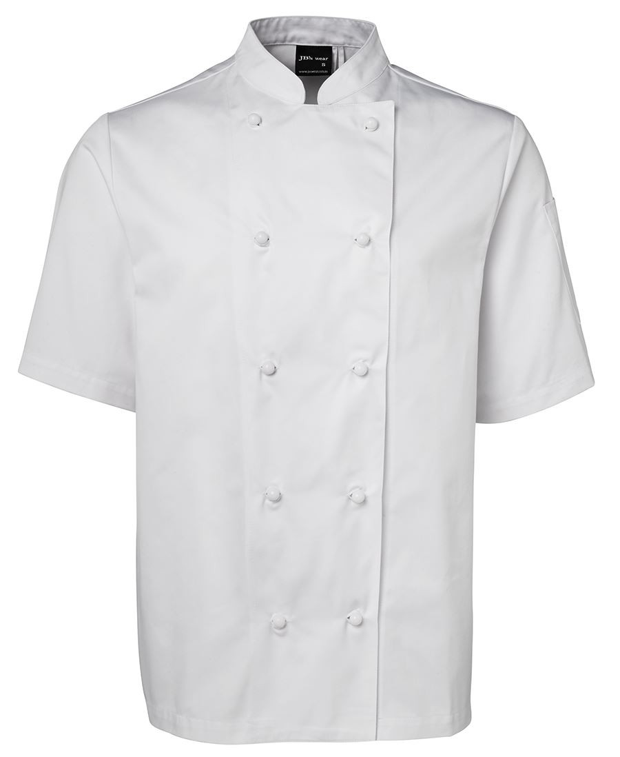 Men's Short Sleeve Chef Jacket White
