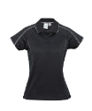 Womens Blade Short Sleeve Polo - Black