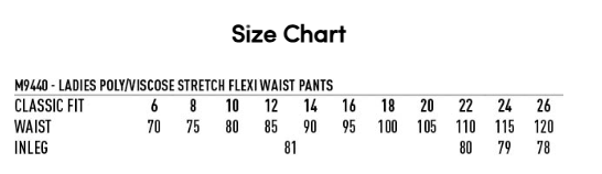 Women's Stretch Flexi Waist Pants - Black